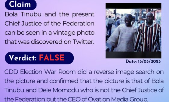 Bola Tinubu and the President Chief Justice of the Federation can be seen in a vintage photo that was discovered on Twitter.