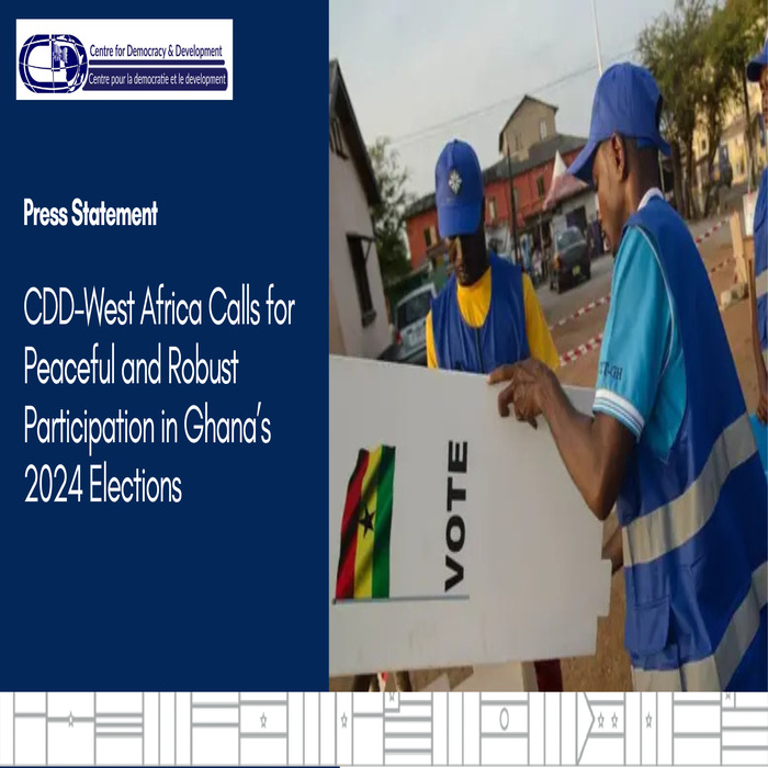 CDDWest Africa Calls for Peaceful and Robust Participation in Ghana’s