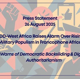 CDD-West Africa Raises Alarm Over Rising Military Populism in Francophone Africa